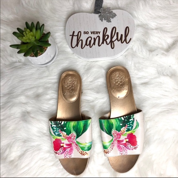 vince camuto orchid blush pink flower flat sandal - Picture 11 of 12